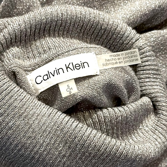Calvin Klein glittery silver metallic top - gorgeous & sleek! Size small S - Picture 11 of 12